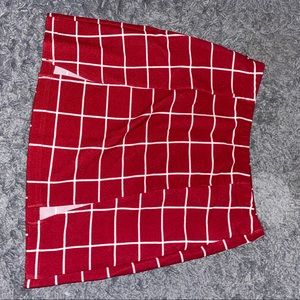 maroon skirt